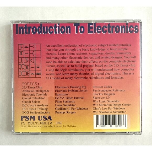 Introduction To Electronics CD-ROM All CAD Tool, Measurements & Designs PSM USA - Picture 2 of 3